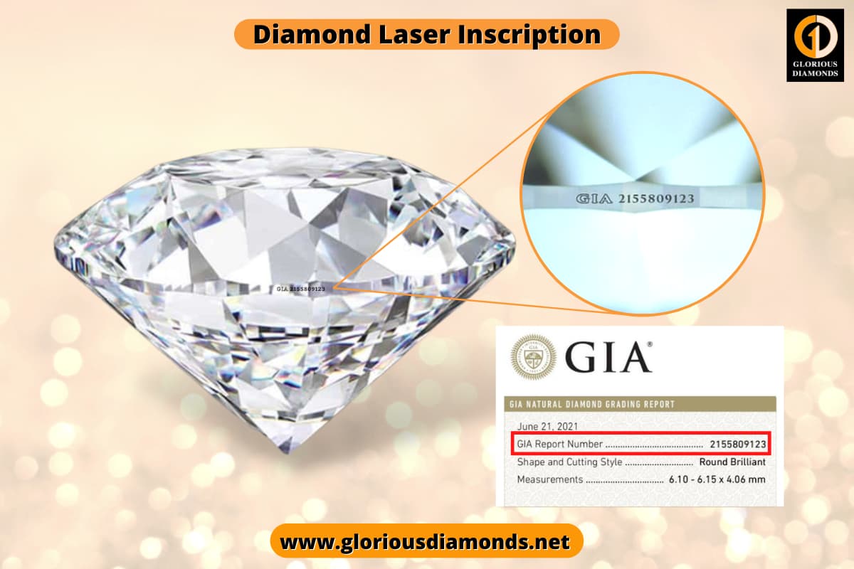 How to see on sale diamond laser inscription